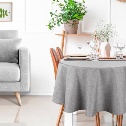 Obrus ​​KRUH 150 cm vodeodolný - KATE sivý